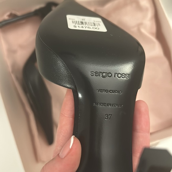 NWT Sergio Rossi Black Heels - SR Paris 095 - Picture 5 of 5